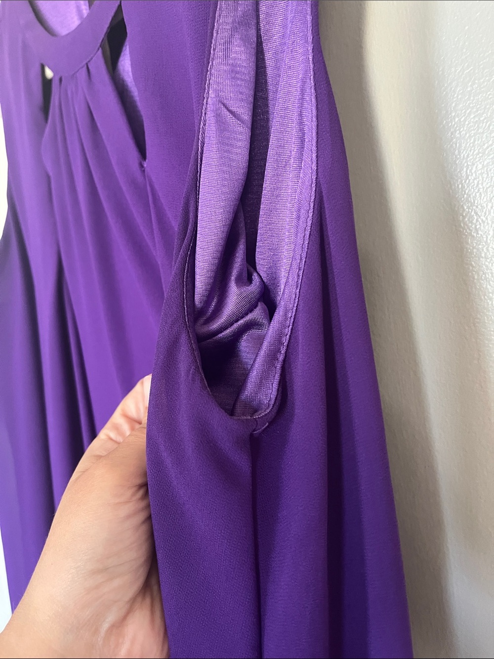 Purple Sleeveless Layered Shift Dress - Unbranded 1X wedding guest dress - Picture 6 of 10